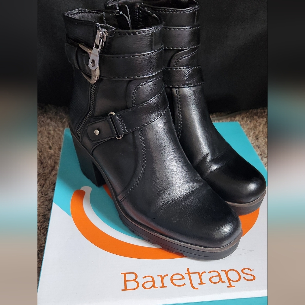 Baretraps Women's Black Ankle Boots, size 7, perfect condition